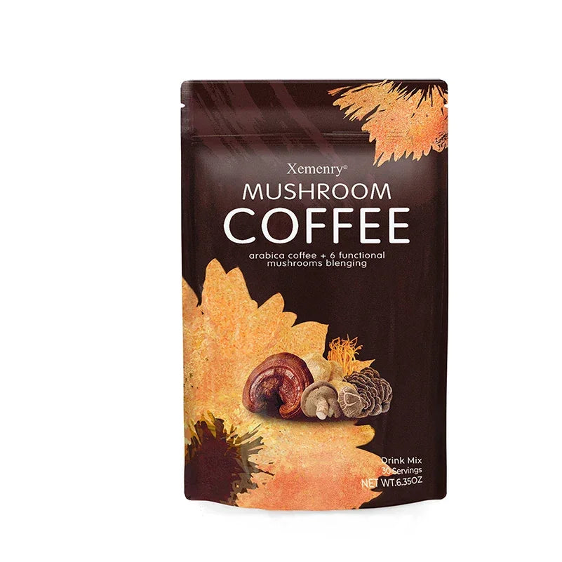 Organic Mushroom Coffee - Shiitake, Cordyceps, Supports Immune, Focus, Concentration, Stress, Digestion & Energy - 1 Pack - Evallys.com