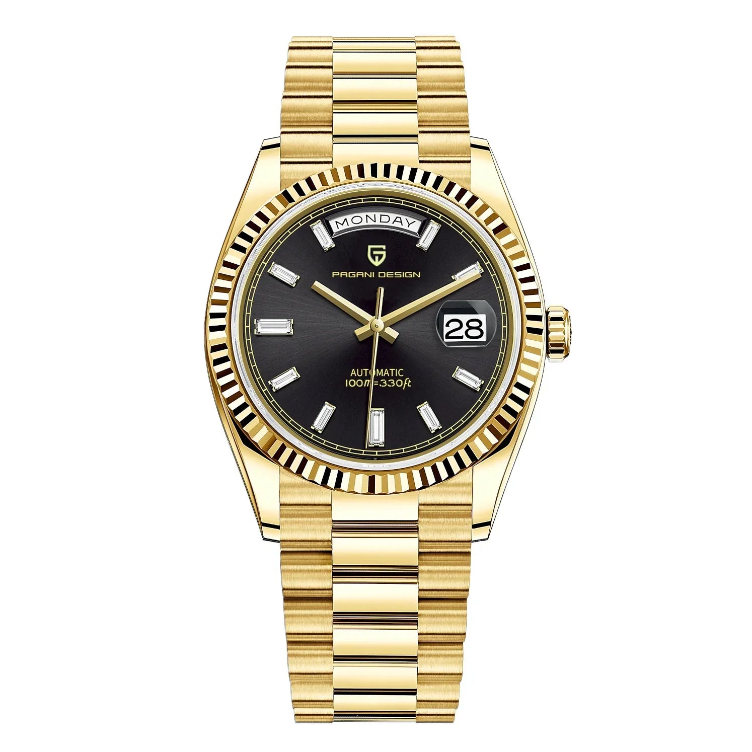PAGANI DESIGN DD36 Gold Green V2 Men's Mechanical Watches Luxury Automatic Watch For Men 2024 New AR Sapphire glass Wrist watch - Evallys.com
