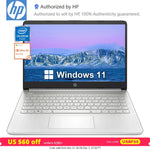 HP Newest 14" Business Laptop,Intel Celeron N4120,Up to16GB RAM,384GB Storage(128GB eMMC+256GB Micro SD),1Year Office 365,Silver - Evallys.com