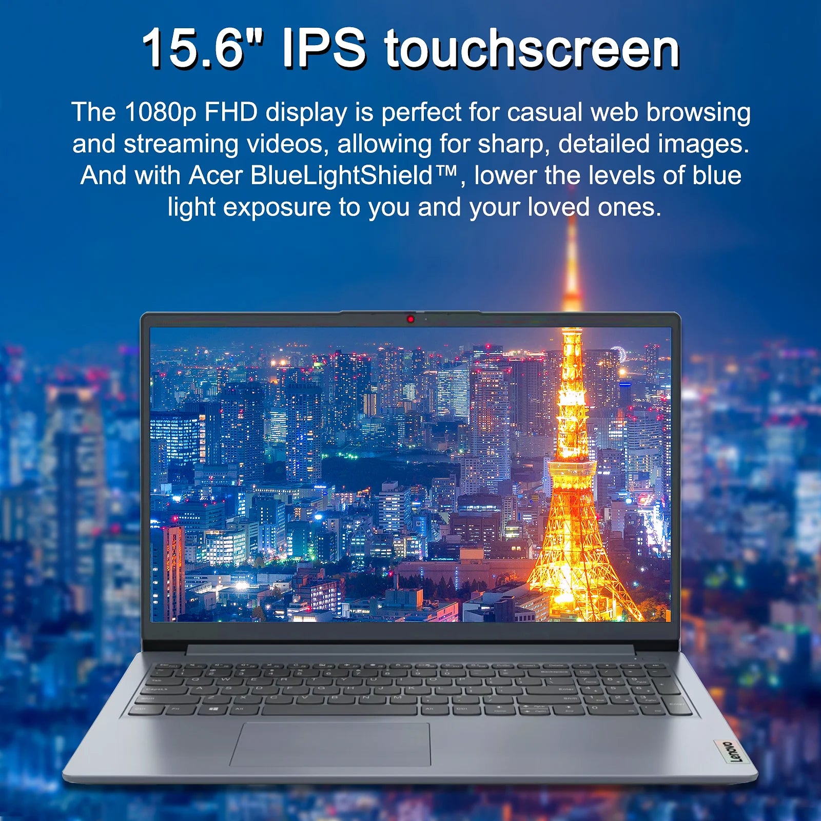 Lenovo Ideapad 1i 15.6" Touch Laptop, Intel Core i3-1215U, 15.6'' FHD Touchscreen Display, 16GB RAM, 512GB SSD, Intel Graphics - Evallys.com # #