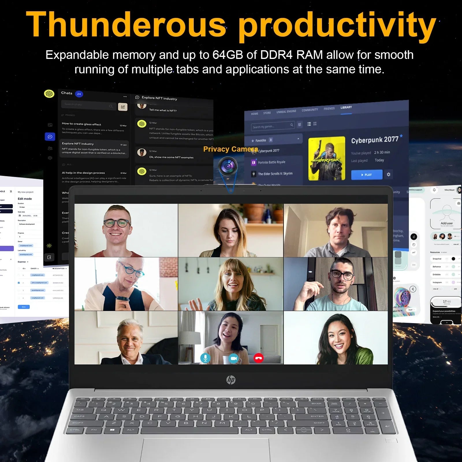 HP Newest 15.6'' FHD Business Laptop, Inter Core i5-1334U(Beats i7-9750H), Up to 64GB RAM/2TB SSD, 15.6''FHD Display, Win11 H - Evallys.com