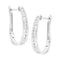 10k White Gold Plated Sterling Silver 1/2 cttw Lab Grown Diamond Hoop Earring (F-G Color, VS2-SI1 Clarity) - Evallys.com # #