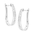 10k White Gold Plated Sterling Silver 1/2 cttw Lab Grown Diamond Hoop Earring (F-G Color, VS2-SI1 Clarity) - Evallys.com # #