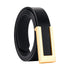 Womens Leather Belt Skinny Waist Belt for Dresses Jeans Pants with Gold Buckle Fit Waist 34"-38" Black - Evallys.com # #