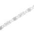 .925 Sterling Silver 1.0 Cttw Round-Cut and Baguette-Cut Diamond X-Link Bracelet (I-J Color, I1-I2 Clarity) - 7" - Evallys.com # #