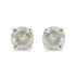 .925 Sterling Silver 4-Prong Round-cut "Salt and Pepper" Diamond Classic Stud Earrings (I-J Color, I3 Clarity) - Evallys.com # #