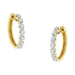 10KT Yellow Gold Diamond Huggy Hoop Earrings (1/2 cttw, J-K Color, I2-I3 Clarity) - Evallys.com # #