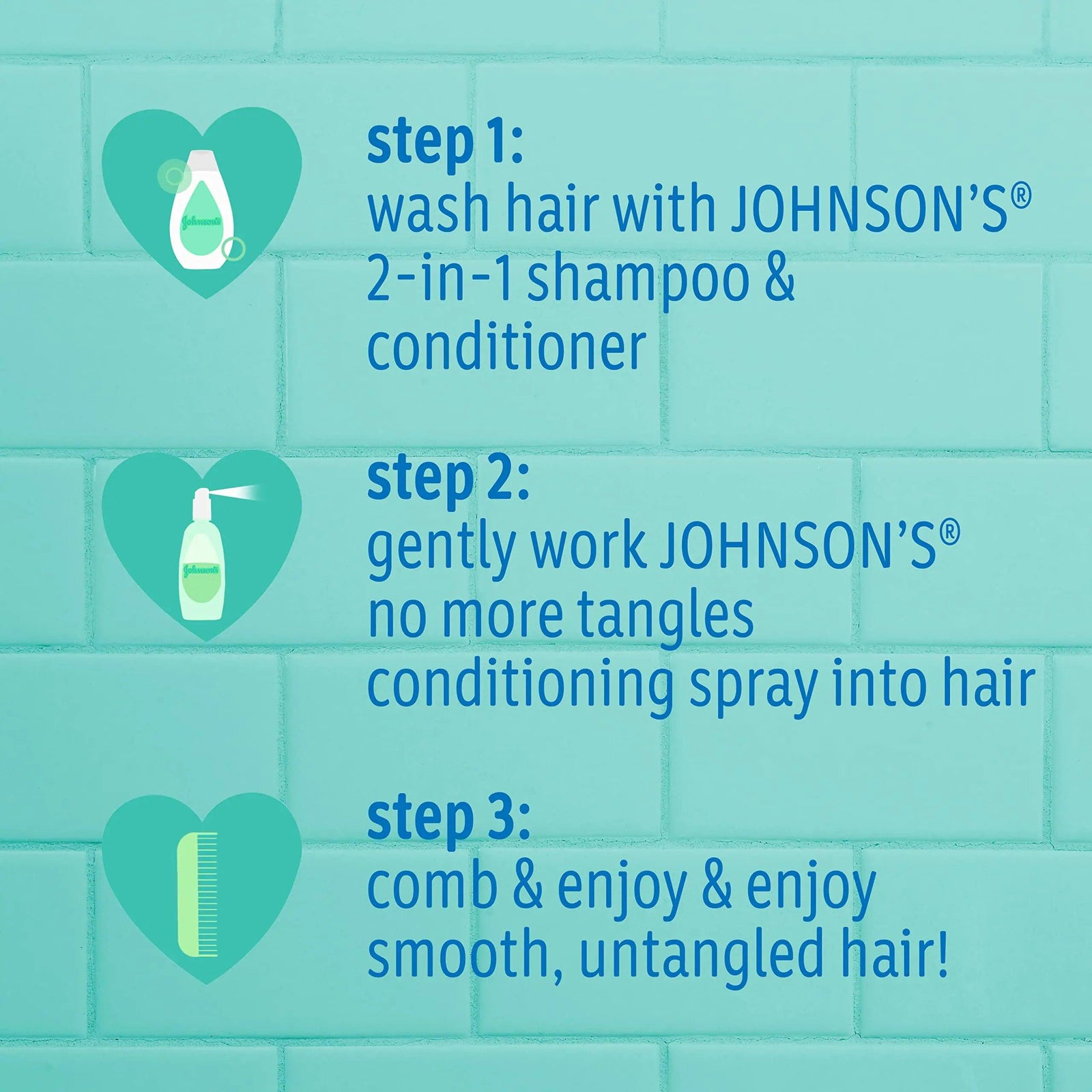 Johnson's No More Tangles 2-in-1 Detangling Hair Shampoo & Conditioner for Kids & Toddlers, Gentle & Tear-Free, Hypoallergenic & Free of Parabens, Phthalates, Sulfates & Dyes, 20.3 fl. oz (Pack of 2) 20.3 Fl Oz (Pack of 2) - Evallys.com # #