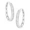 .925 Sterling Silver 1/2 cttw Lab Grown Diamond Hoop Earring (F-G Color, VS2-SI1 Clarity) - Evallys.com # #