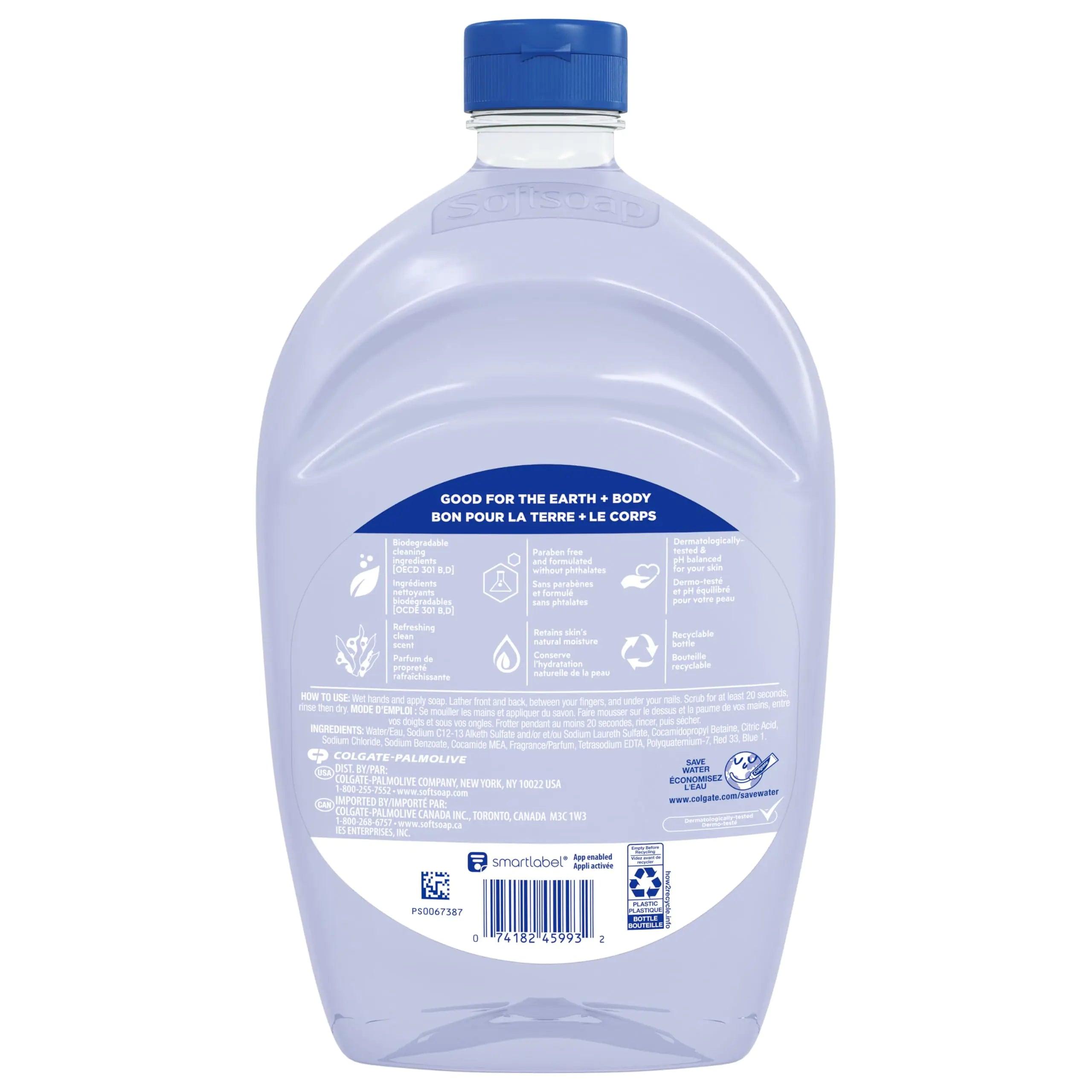 Softsoap Clear Liquid Hand Soap Refill, Refreshing Clean Scent, Aquarium Series - 50 Fluid Ounce 50 Fl Oz (Pack of 1) - Evallys.com # #