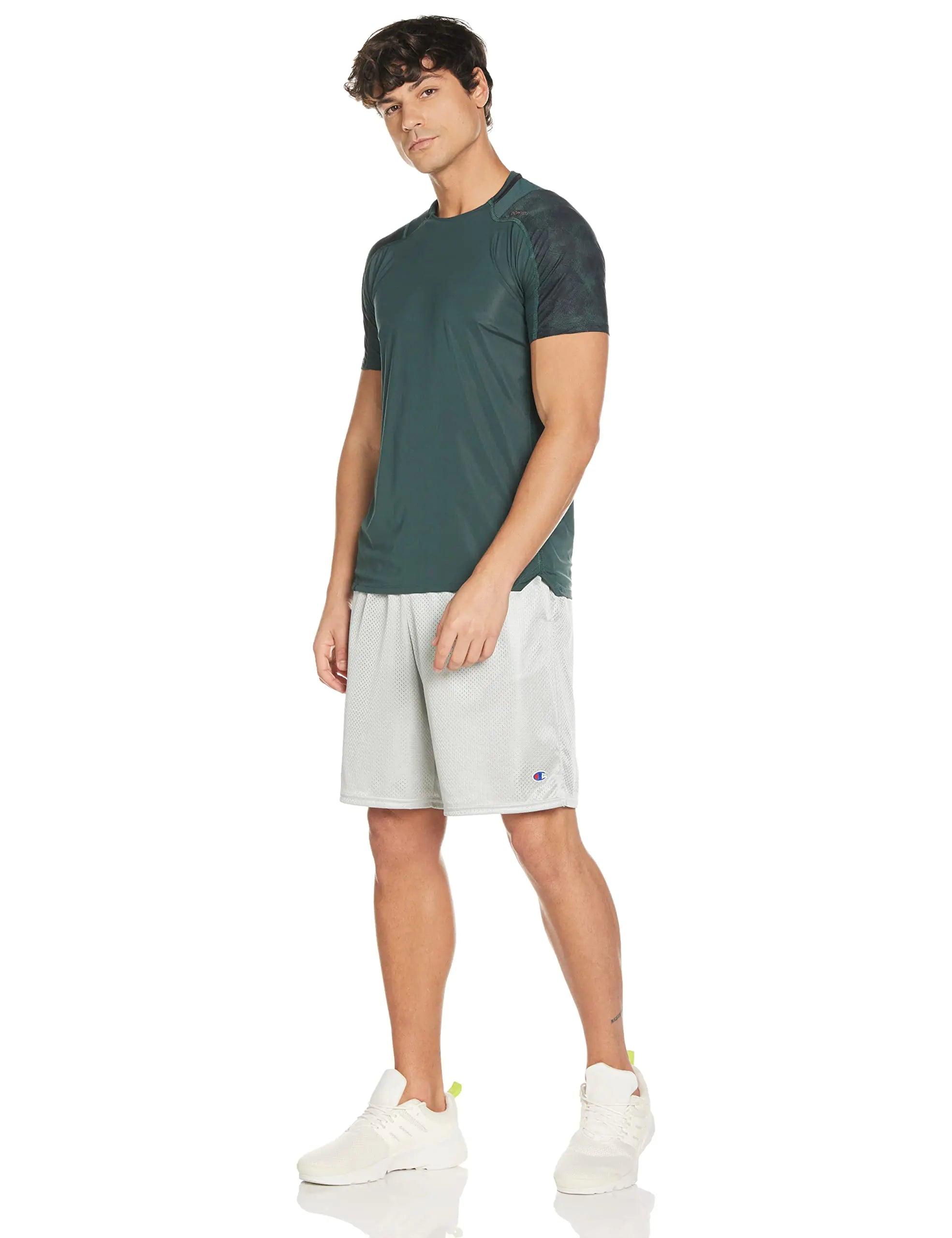 Champion Men's Shorts, Men's Mesh Gym Shorts, Lightweight Athletic Shorts (Reg. Or Big & Tall) Standard X-Large Athletic Gray C Patch Logo - Evallys.com # #