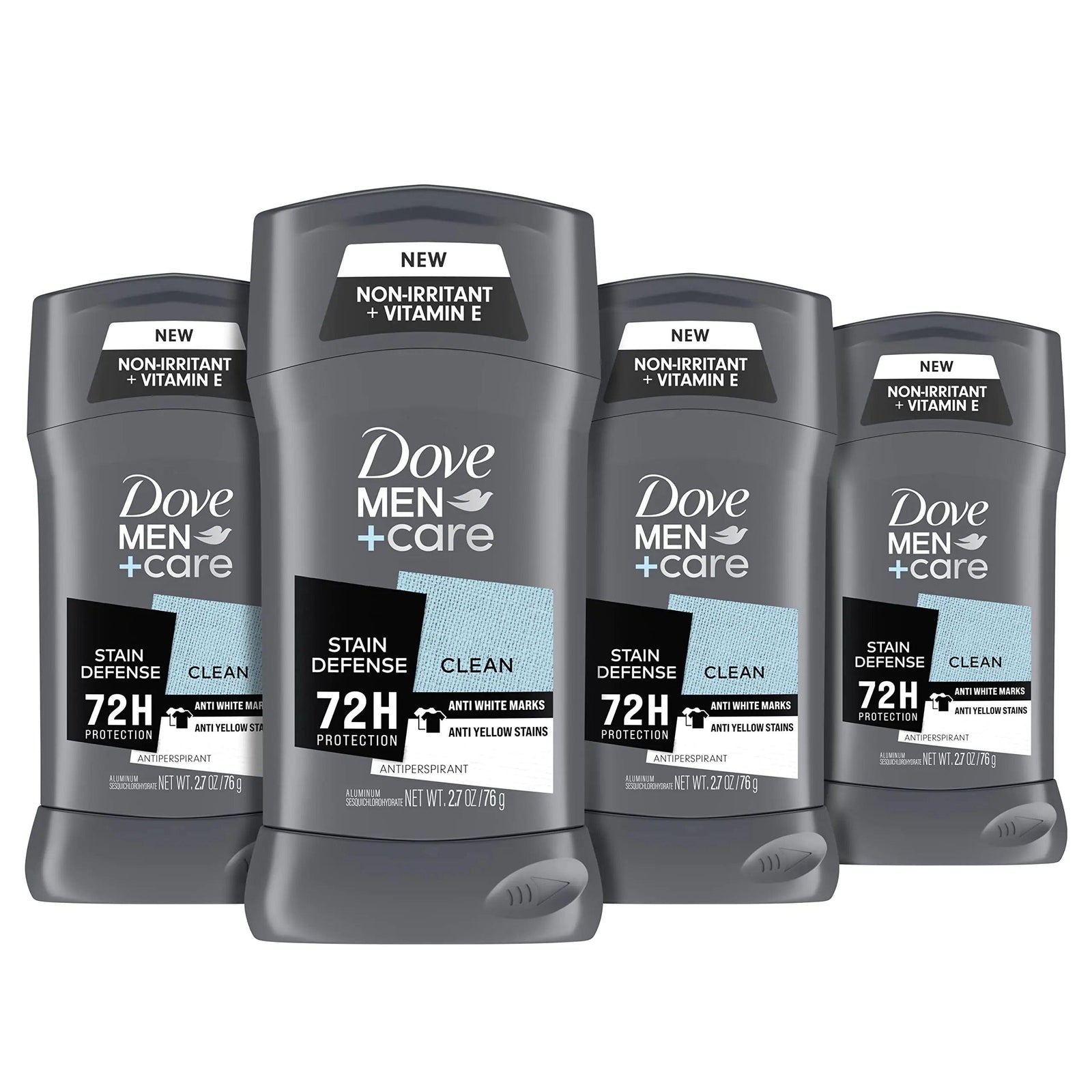 DOVE MEN + CARE Antiperspirant Deodorant 72-hour anti-stain Protection Invisible Deodorant For Men, 2.7 Ounce (Pack of 4) - Evallys.com # #