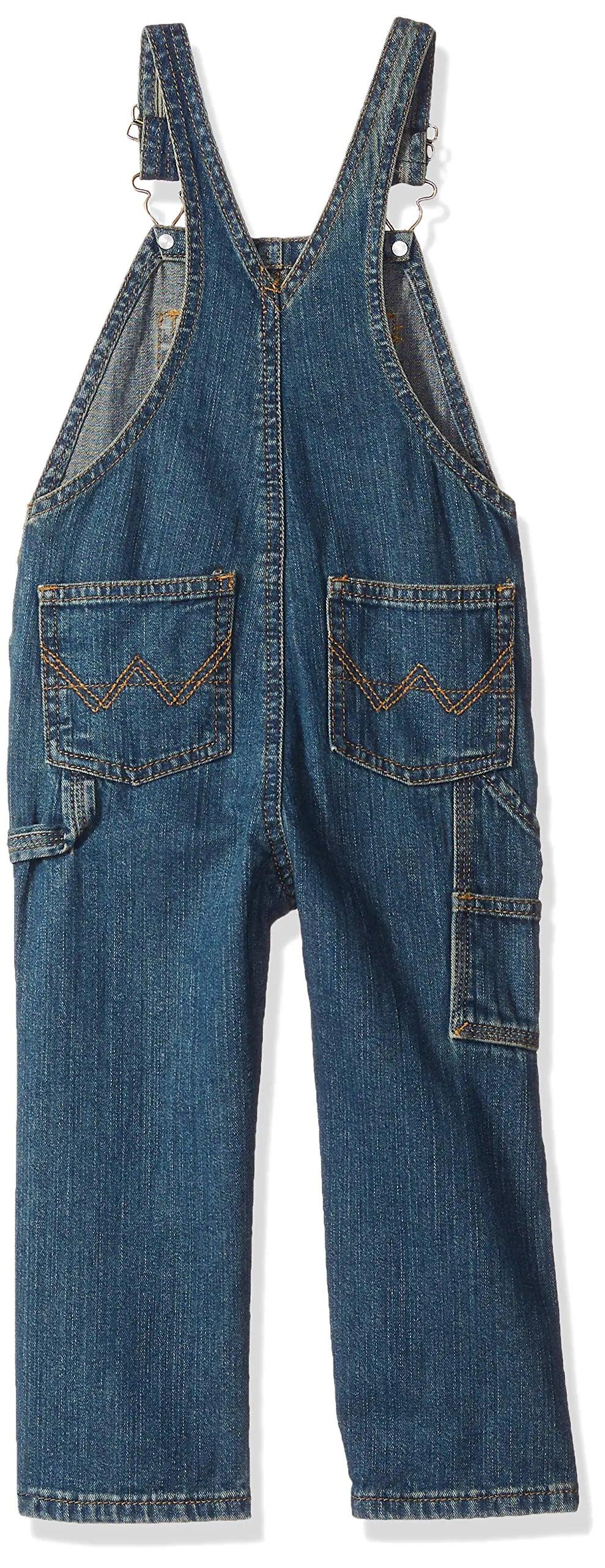 Wrangler Authentics Boys' Classic Denim Overall 5T Aged Indigo - Evallys.com # #