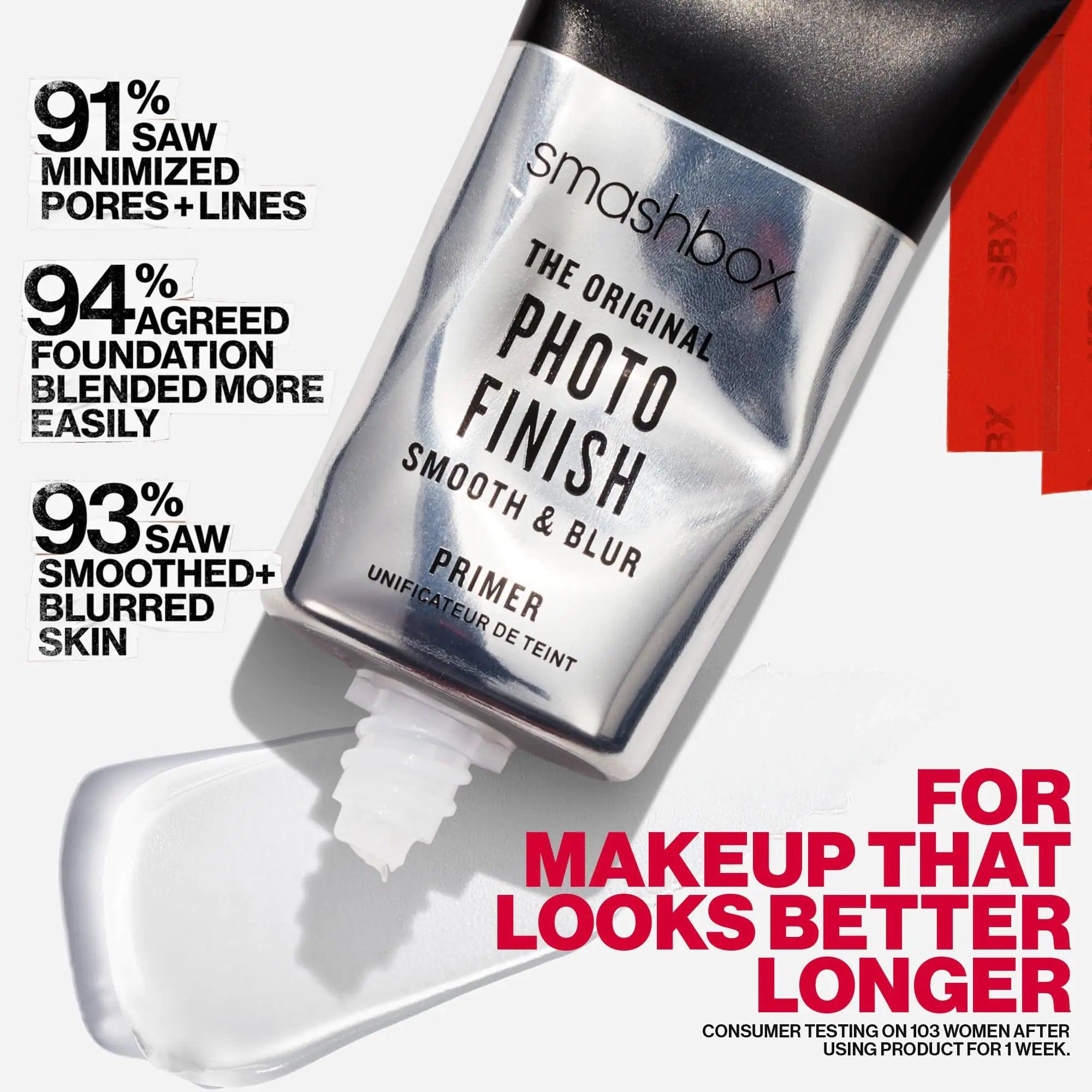 Smashbox The Original Photo Finish Smooth & Blur Oil-Free Makeup Primer - Infused with Vitamin A & E, Reduces The Appearance of Fine Lines and Pores 1.69 Fl Oz (Pack of 1) - Evallys.com