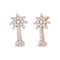 10K Rose Gold 1/4 Cttw Diamond Palm Tree Push Back Stud Earrings (H-I Color, I1-I2 Clarity) - Evallys.com # #