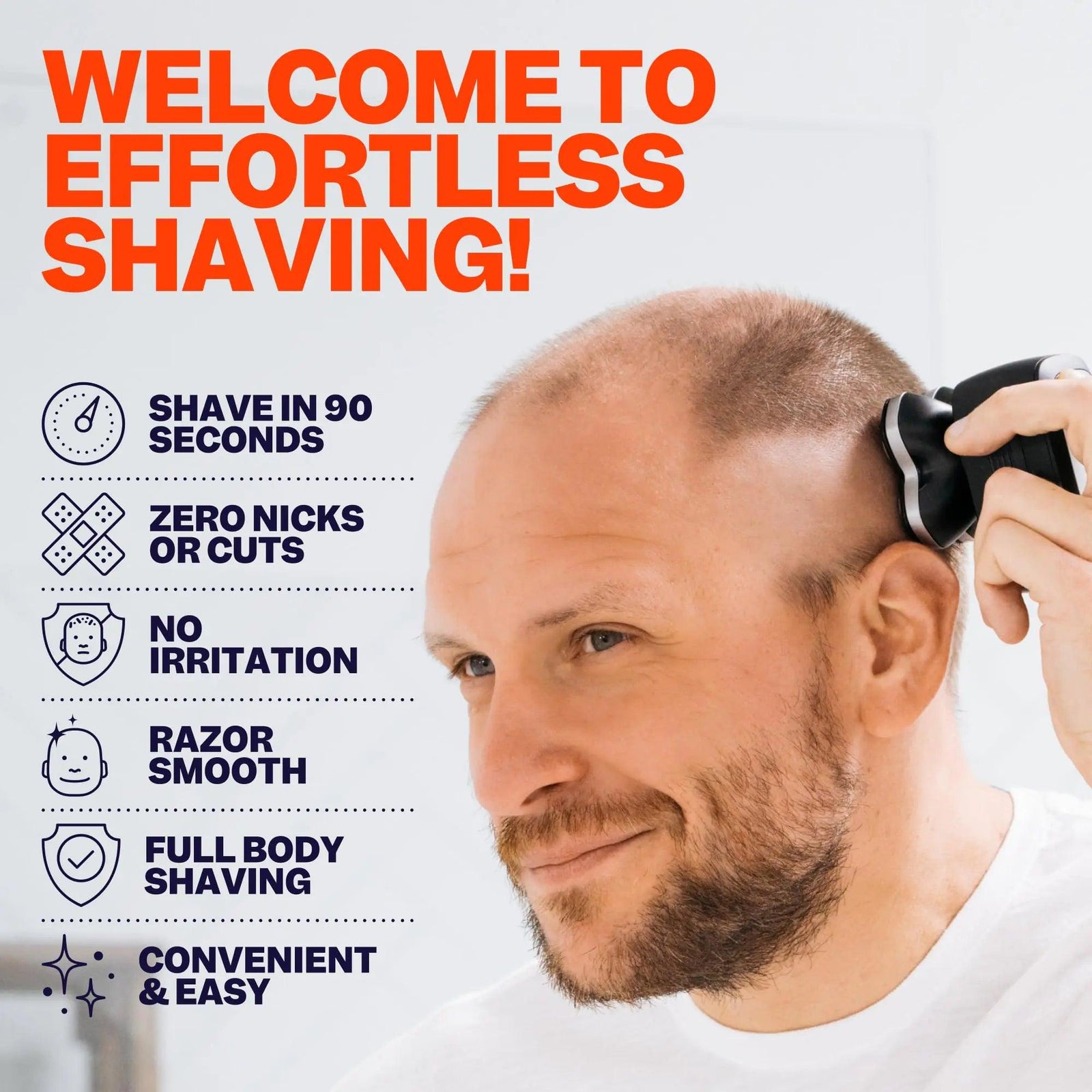 Freebird FlexSeries Pro Electric Head Shaver - Fast Smooth Head Shaver, Wet/Dry Shaving, Anti-Pinch, Rotary Electric Razor, USB Rechargeable, Cordless, 4 Flexible Blades, Ideal Gifts for Bald Men - Evallys.com # #