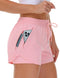 Women's Running Shorts with Liner 3 Zipper Pockets Elastic Workout Athletic Gym Yoga Shorts Small Pink - Evallys.com # #