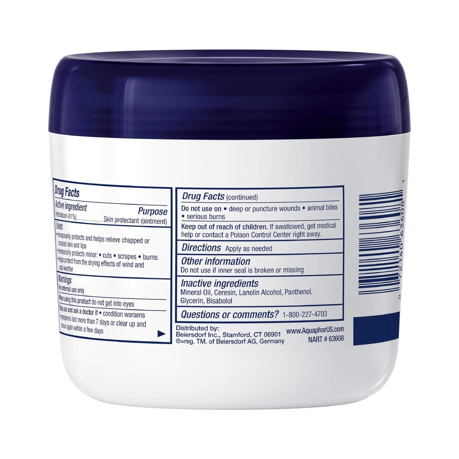 Aquaphor Healing Ointment, Advanced Therapy Skin Protectant, Dry Skin Body Moisturizer, Multi-Purpose Healing Ointment, for Dry, Cracked Skin & Minor Cuts & Burns, 14 Oz Jar - Evallys.com # #