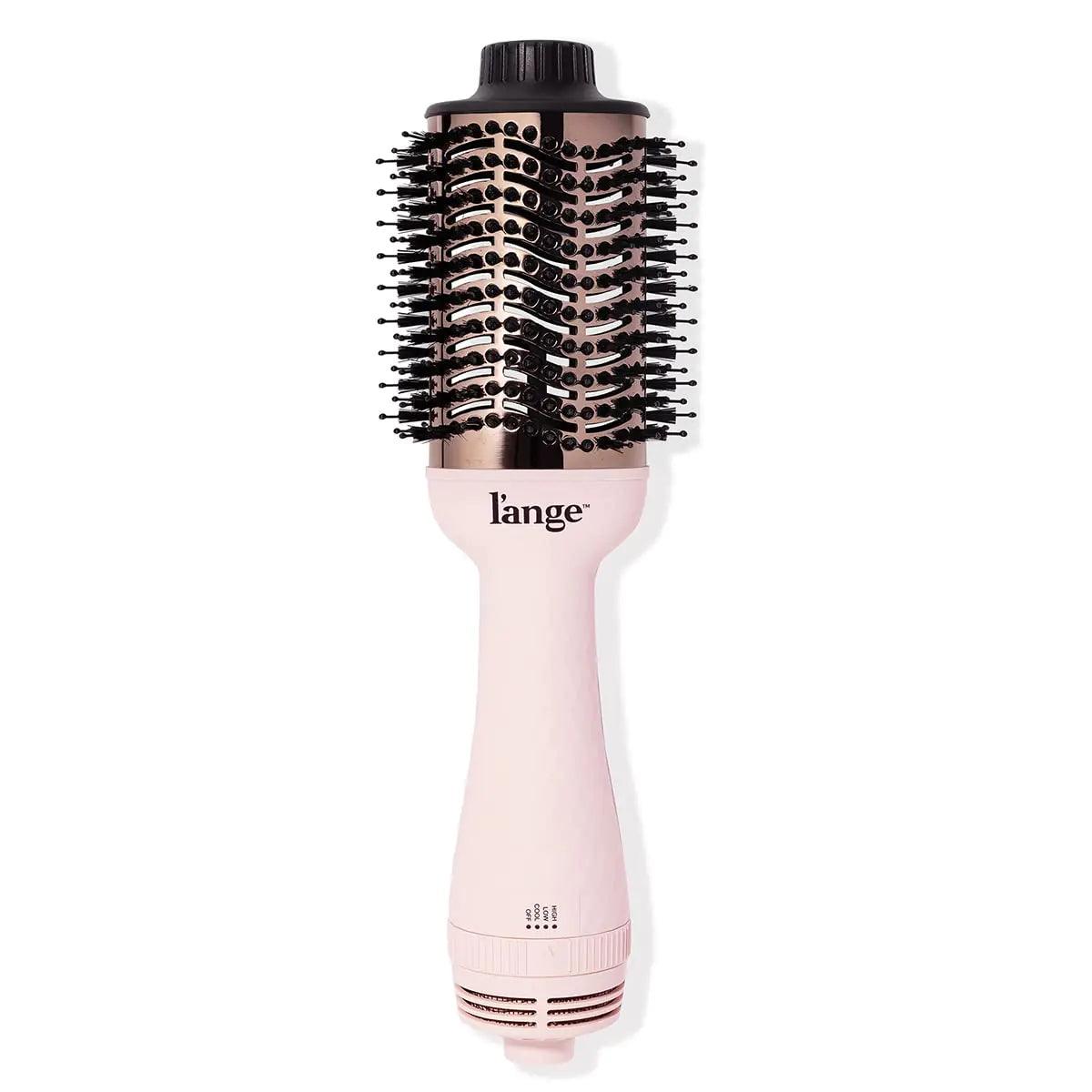 L'ANGE HAIR Le Volume 2-in-1 Titanium Blow Dryer Brush | Hot Air Brush in One with Oval Barrel | Hair Styler for Smooth, Frizz-Free Results for All Hair Types (Blush - 75 mm) (Blush - 75mm) - Evallys.com # #