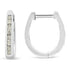 10K White Gold 1/4 Cttw Channel Set Diamond Hoop Earrings (I-J Color, I3 Clarity) - Evallys.com # #