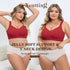 Women Wirefree Bras for Women Full Coverage No Underwire Everyday Bras Comfortable Wireless Padded Bras 5X-Large Red - Evallys.com # #