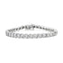 .925 Sterling Silver 1/4 Cttw Diamond Round Miracle Plate and "S" Link Tennis Bracelet (I-J Color, I2- I3 Clarity) - 7" - Evallys.com # #