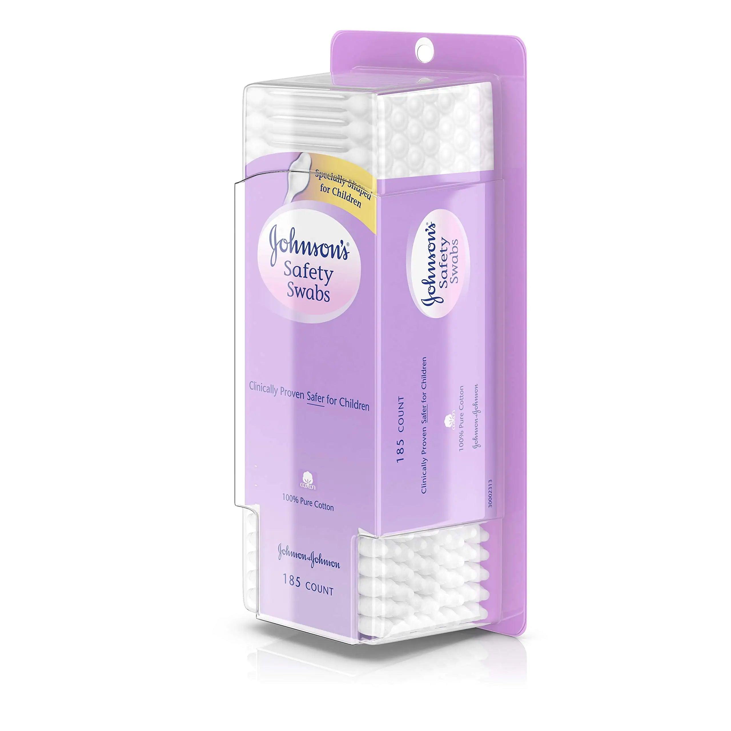 Johnson's Baby Safety Swabs 185 Each 185 Count (Pack of 1) - Evallys.com # #