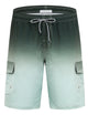 APTRO Men's Swim Trunks 9" Quick Dry Bathing Suit Big & Tall Beach Swimsuits 1X M19 Cargo-gradient Army - Evallys.com