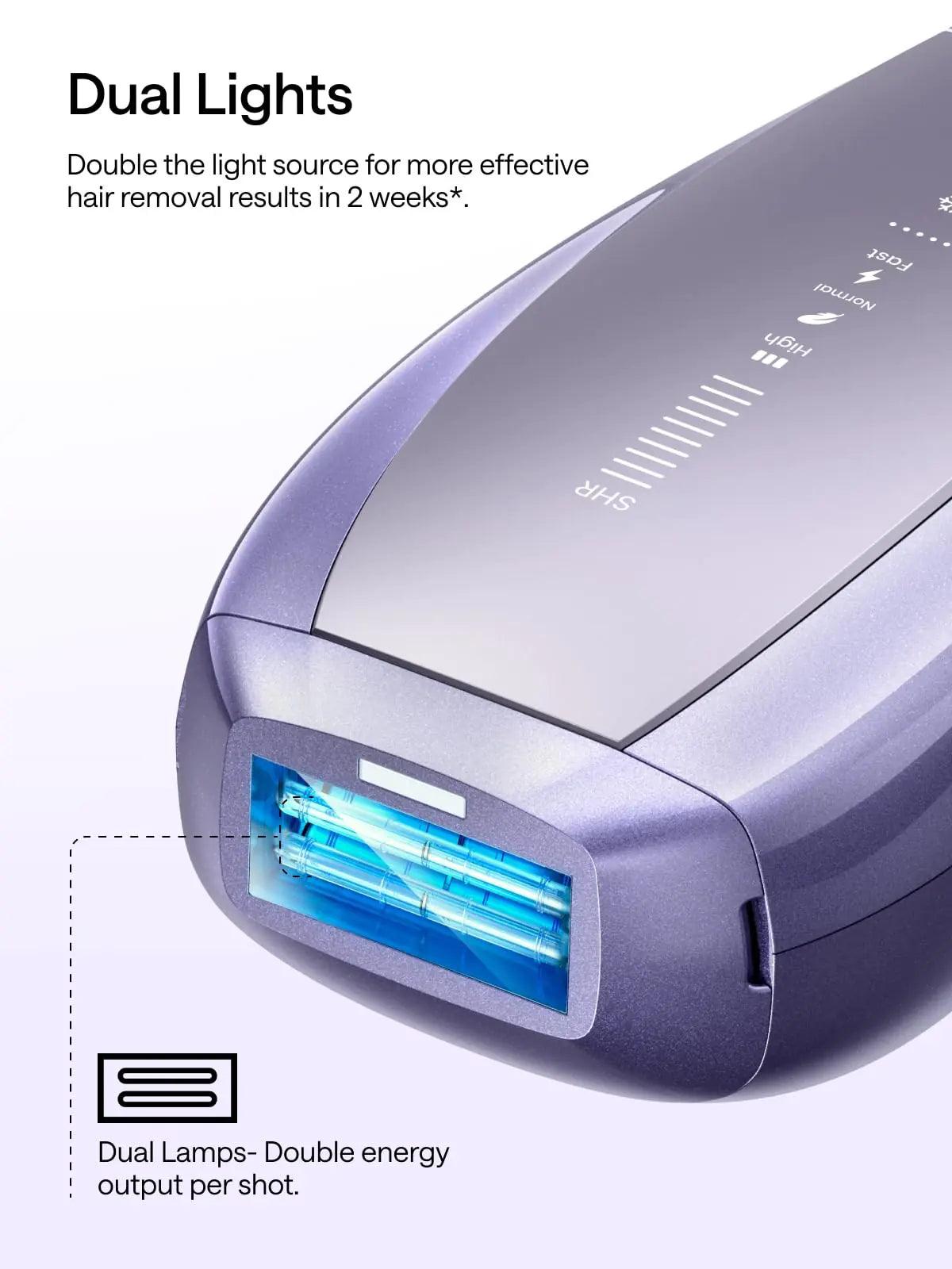 Ulike Laser Hair Removal, Air 10 IPL Hair Removal for Women and Men, 65°F Ice-Cooling Contact, Dual Lights, Skin Sensor & SHR Mode* for Nearly Painless, Effective & Long-Lasting Hair Removal from Home - Evallys.com # #