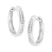 .925 Sterling Silver 1/4 cttw Lab Grown Diamond Hoop Earring (F-G Color, VS2-SI1 Clarity) - Evallys.com # #