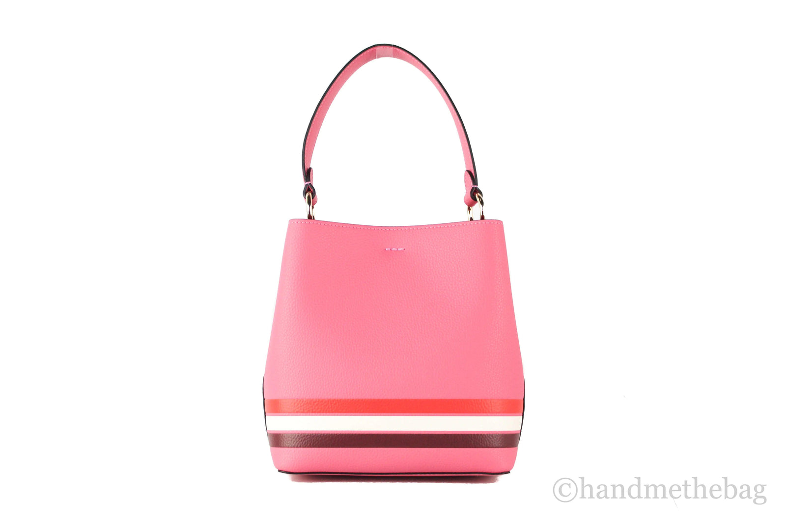 Coach Retro Striped Confetti Pink Small Town Bucket Crossbody - Evallys.com # #