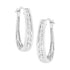 .925 Sterling Silver 1/4 Cttw Lab Grown Diamond Hoop Earring (F-G Color, VS2-SI1 Clarity) - Evallys.com # #