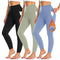 3 Pack Fleece Lined Leggings Women with Pockets -Warm Winter Yoga Pants for Women Thermal Running Workout Leggings Large-X-Large Black/Tea Gray/Morandi Blue - Evallys.com # #