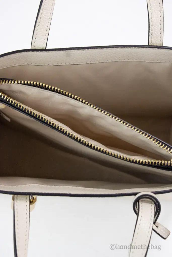 Marc Jacobs X Peanuts Small Ivory Leather Woodstock Tote - Evallys.com # #