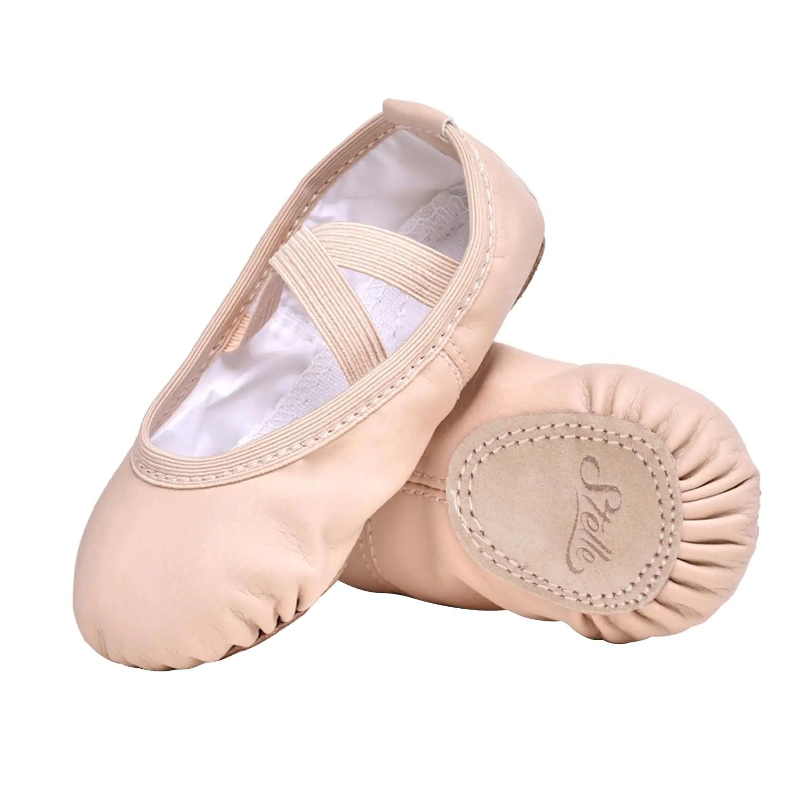 Stelle Ballet Shoes for Girls Toddler Ballet Slippers Soft Leather Boys Dance Shoes for Toddler/Little Kid/Big Kid 9 Toddler Pink - Evallys.com