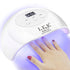 LKE UV LED Nail Lamp, Nail Dryer 72W Gel Nail Polish Curing Lamp UV Nail Lamp LED Nail Lamp for Gel Nail Polish Kit Nail Light Nail Art Accessories White (White) - Evallys.com # #