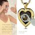 Gold Plated Silver Heart Jewelry Set I Love You Necklace in 120 Languages and Crystal Earrings - Evallys.com # #