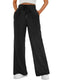 AUTOMET Women’s Wide Leg Sweatpants High Waisted Baggy Flared Pants Drawstring Athletic Joggers Black Large - Evallys.com # #