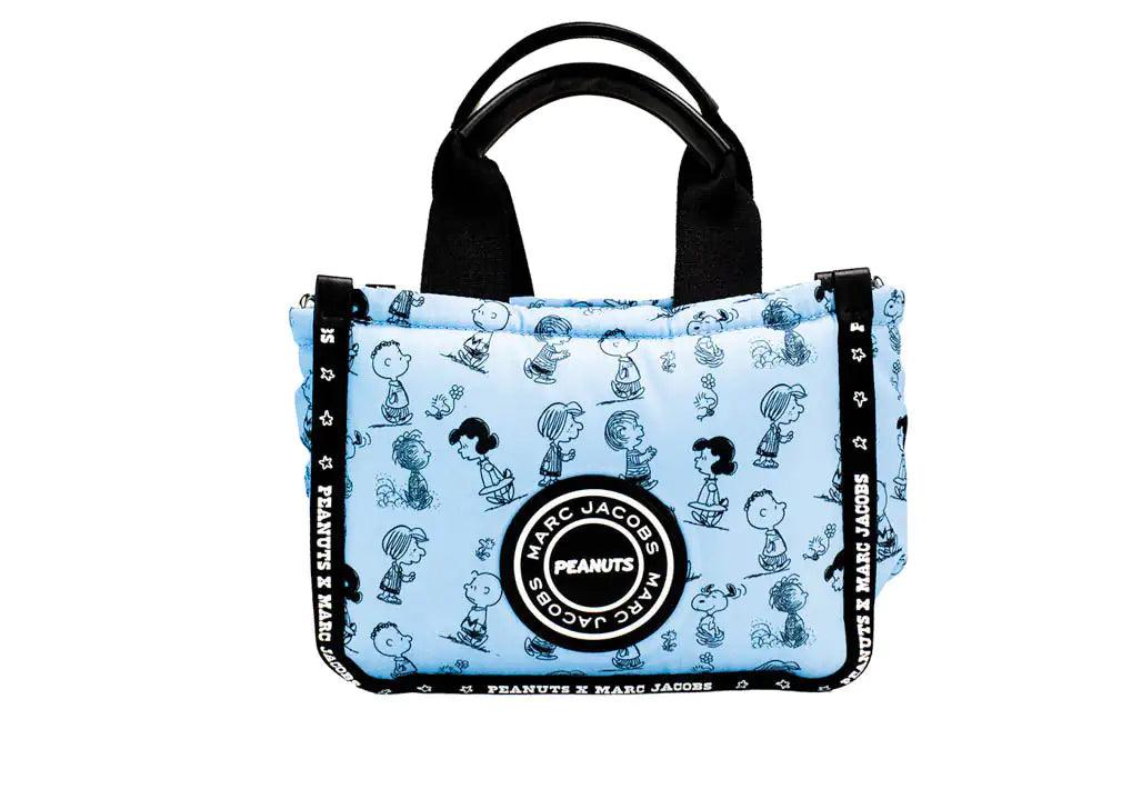 Marc Jacobs X Peanuts Blue Mini Puffy Nylon Tote - Evallys.com # #