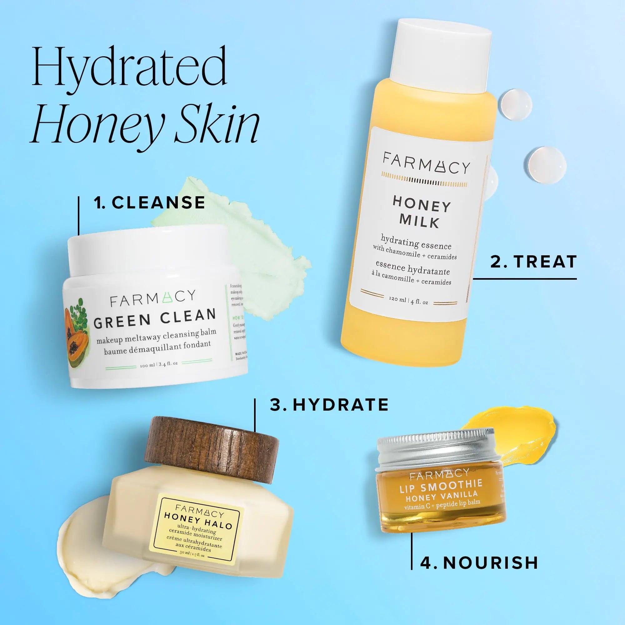 Farmacy Ceramide Face Moisturizer - Honey Halo Hydrating Facial Moisturizer for Dry Skin - Plumps, Soothes + Restores Skin with Potent Ceramides + Buckwheat Honey for a Dewy, Healthy Glow (100ml) 3.4 Fl Oz (Pack of 1) - Evallys.com # #