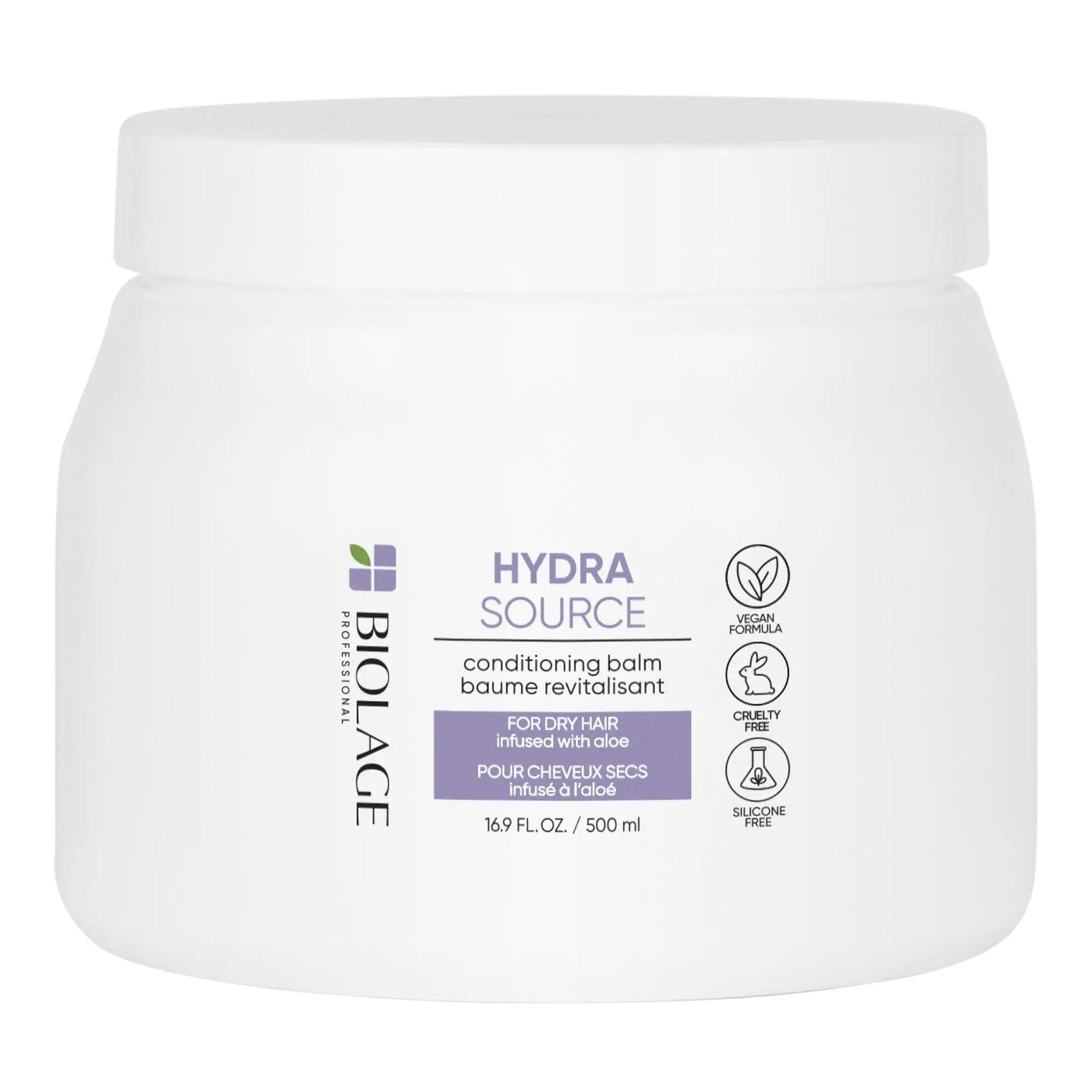 Biolage Hydra Source Conditioning Balm | Deep Conditioner | Hydrates, Nourishes & Repairs Dry, Damaged Hair | Moisturizing | Vegan & Sulfate-Free | For Medium To Coarse Hair 16.9 Fl Oz (Pack of 1) - Evallys.com # #