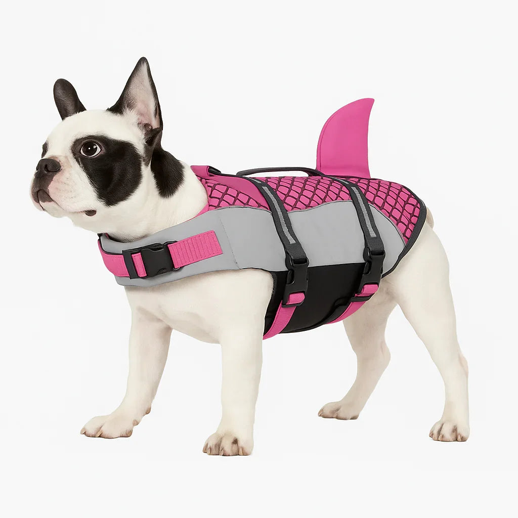 Premium Dog Life Jacket with Shark Fin – Summer Swim Safety Vest - Evallys.com # #