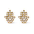 10K Yellow Gold Diamond Accented Hamsa Stud Earrings (H-I Color, I1-I2 Clarity) - Evallys.com # #