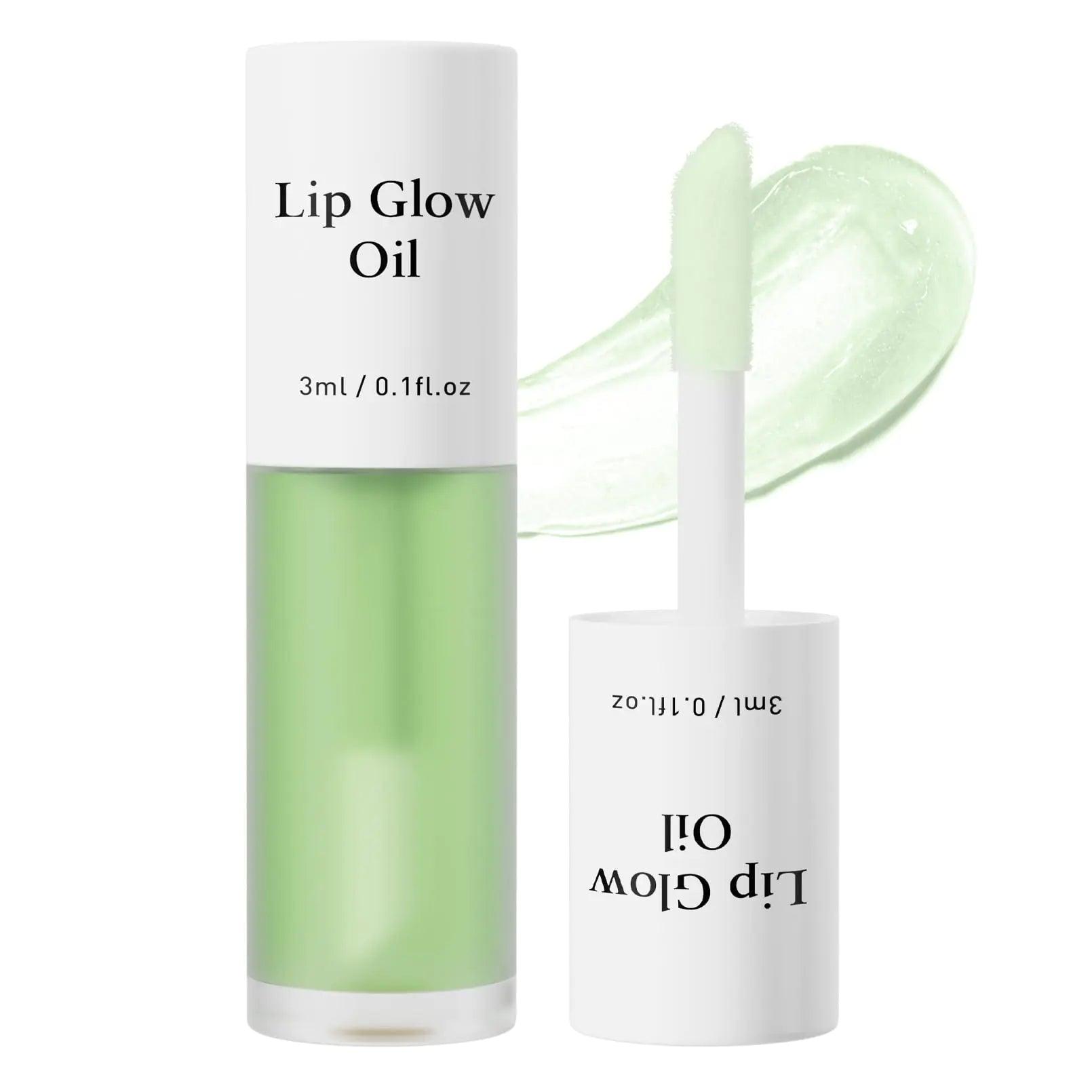 Hydrating Lip Glow Oil, Moisturizing Lip Glow Oil, Lip Plumper Gloss, Transparent Lip Gloss, Lip Oil, Plumping Lip Oil, Lip Balm, Tinted Lip Balm Lip Care Green apple - Evallys.com # #