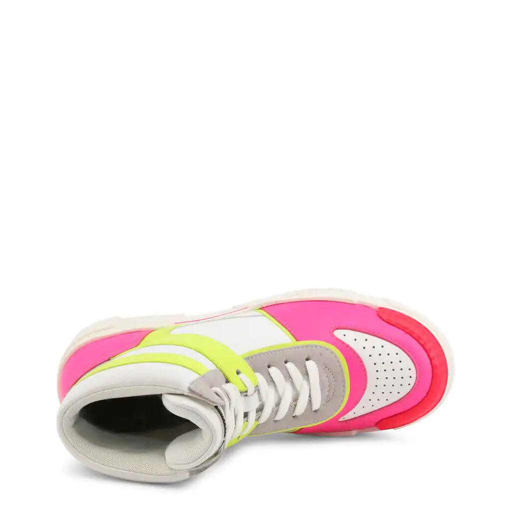 Neon Pink High Top Sneakers - Evallys.com