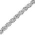 .925 Sterling Silver 1.0 Cttw Round Diamond Miracle Plate and "S" Link Tennis Bracelet (I-J Color, I3 Clarity) - 7" - Evallys.com # #