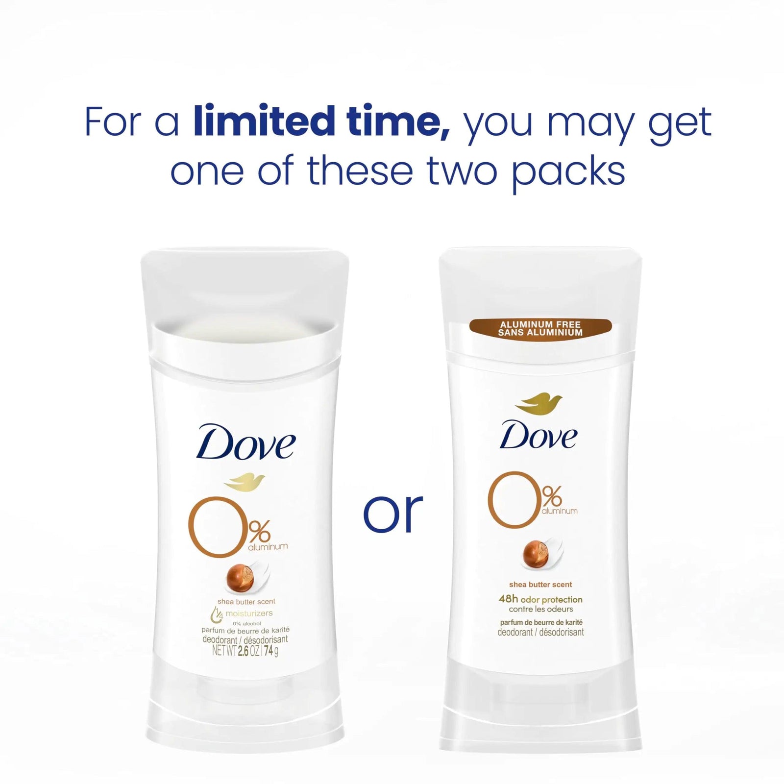 Dove Deodorant Stick Shea Butter 3 Count Non-irritating Deodorant for Underarm Care Kindest Aluminum Free Deodorant 2.6 oz Earthy 7.8 Ounce (Pack of 1) - Evallys.com # #