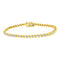 10K Yellow Gold Plated .925 Sterling Silver 1/2 Cttw 2-Prong Set Diamond S Link Tennis Bracelet (I-J Color, I3 Clarity)- 7.25" - Evallys.com # #