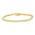 10K Yellow Gold Plated .925 Sterling Silver 1/2 Cttw 2-Prong Set Diamond S Link Tennis Bracelet (I-J Color, I3 Clarity)- 7.25" - Evallys.com # #