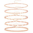 Dainty Gold Chain Bracelets Set for Women 14K Real Gold Plated Link Chain Bracelets for Women Trendy Gold Stackable Cuff Bracelets for Jewelry Gifts Women Adjustable 7"+2" Rose Gold - Evallys.com # #